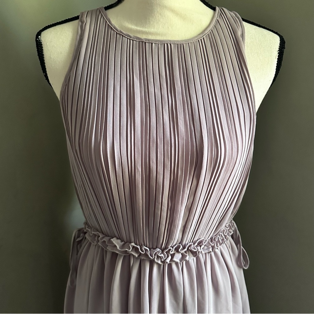 H&M | Pleated Chiffon Dress Dusky Purple | size 6 - Picture 9 of 16